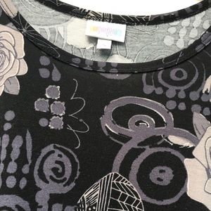 LuLaRoe Dresses - LuLaRoe Carly Small Black Grey roses EUC LuLaRoe Dresses - LuLaRoe Carly Small Black Grey roses EUC